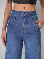 Load image into Gallery viewer, Jean wide leg offbeat
