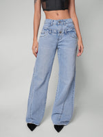 Load image into Gallery viewer, Jean wide leg faded

