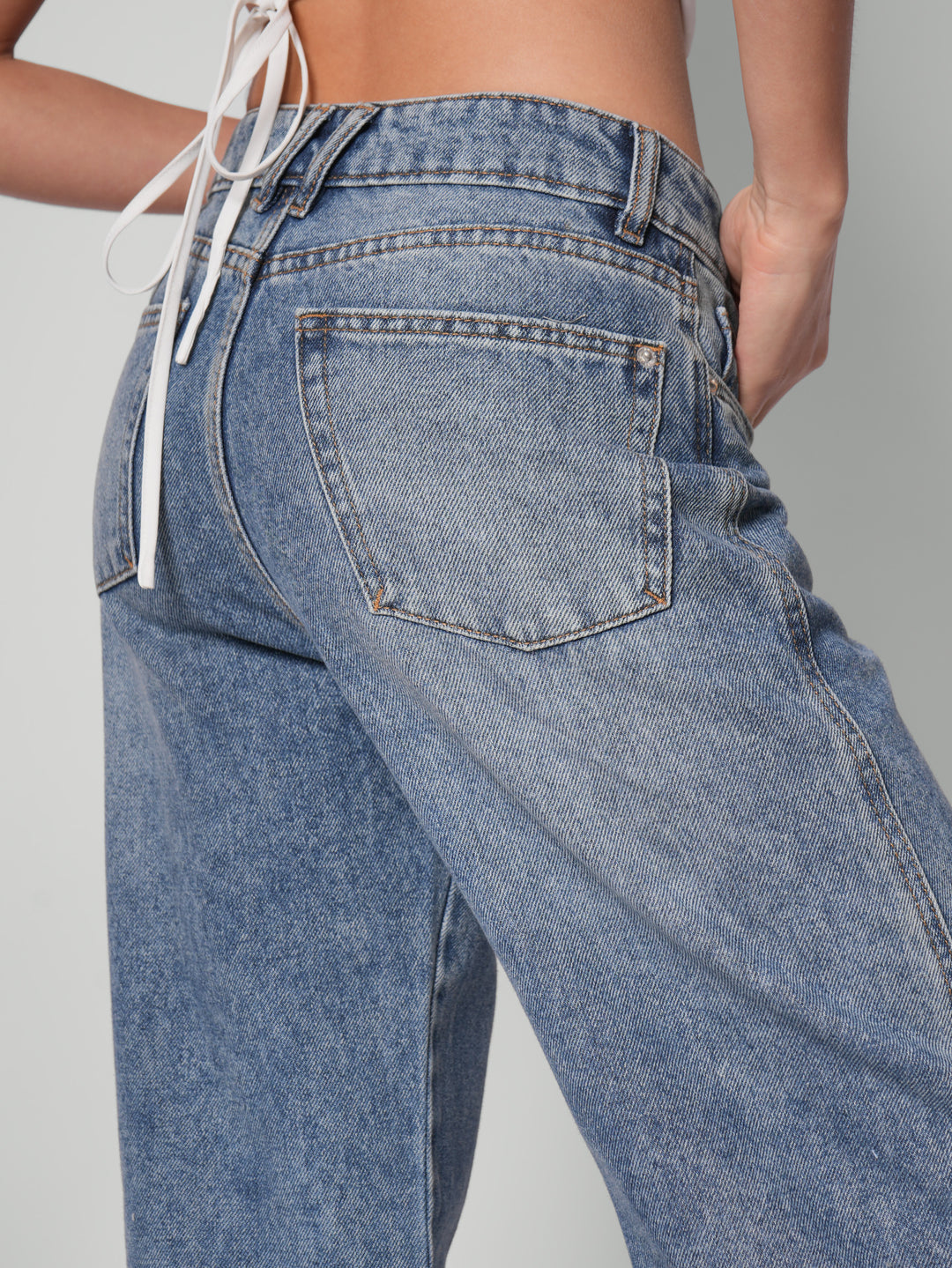 Jean wide leg moon wash