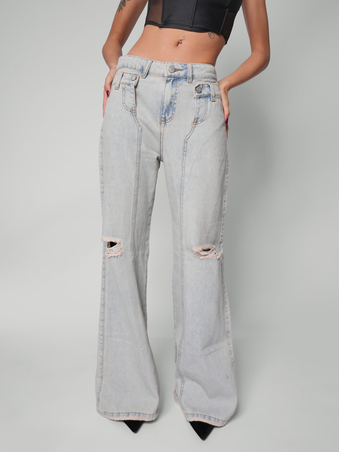 Jean wide leg after party