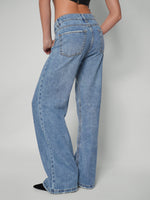 Load image into Gallery viewer, Jean wide leg honey

