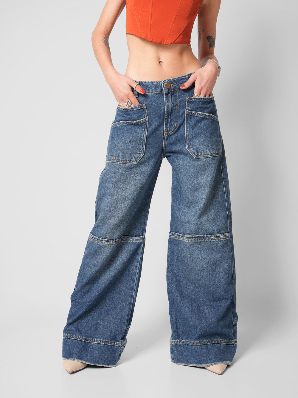 Jean Wide Leg Vinyl