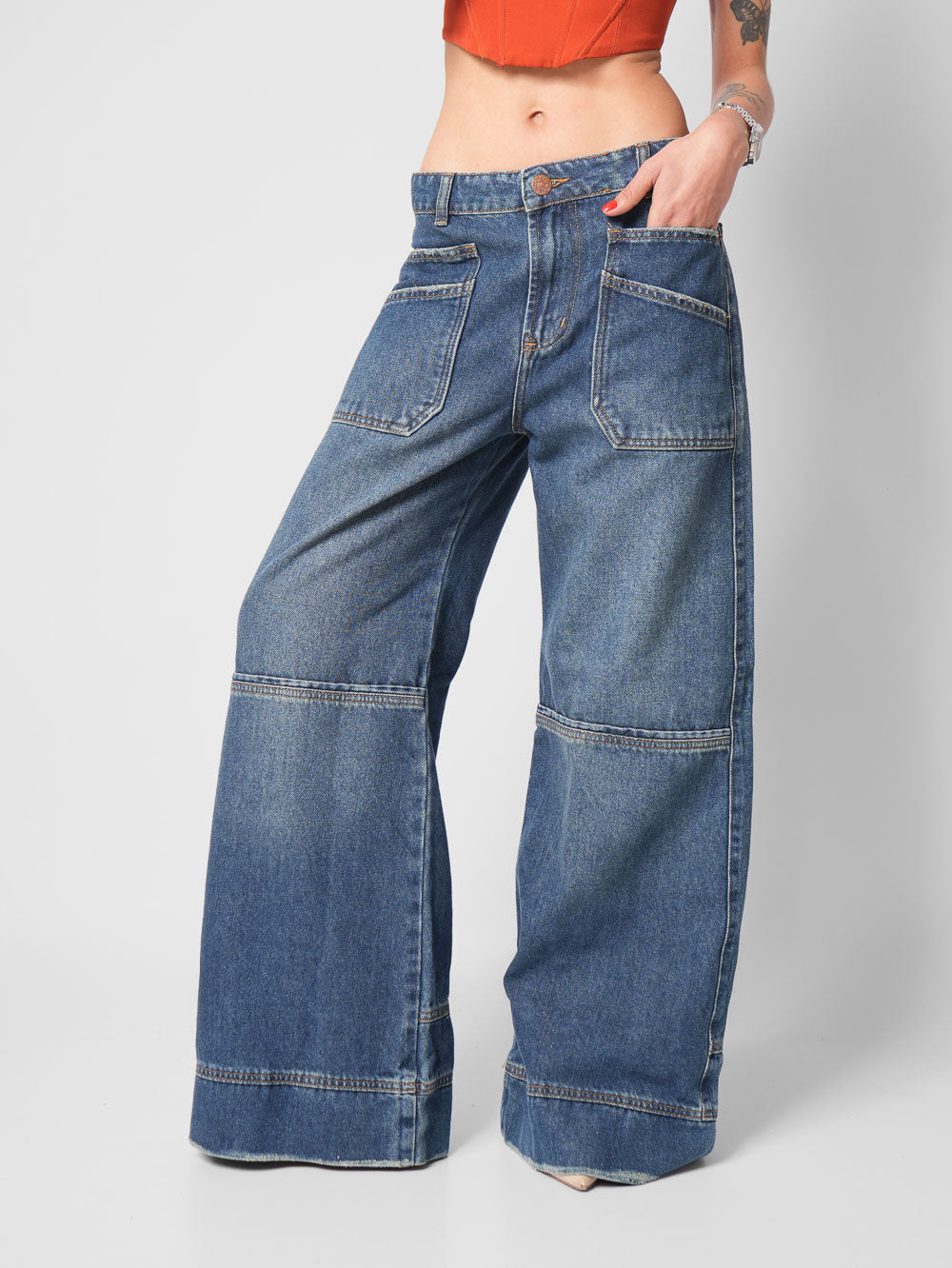 Jean Wide Leg Vinyl