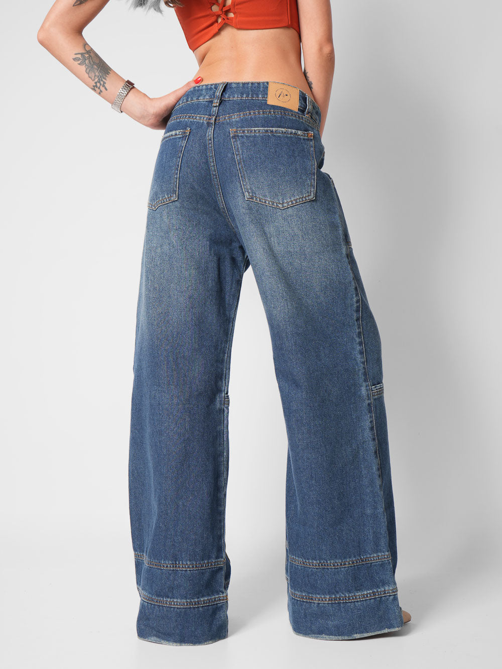 Jean Wide Leg Vinyl
