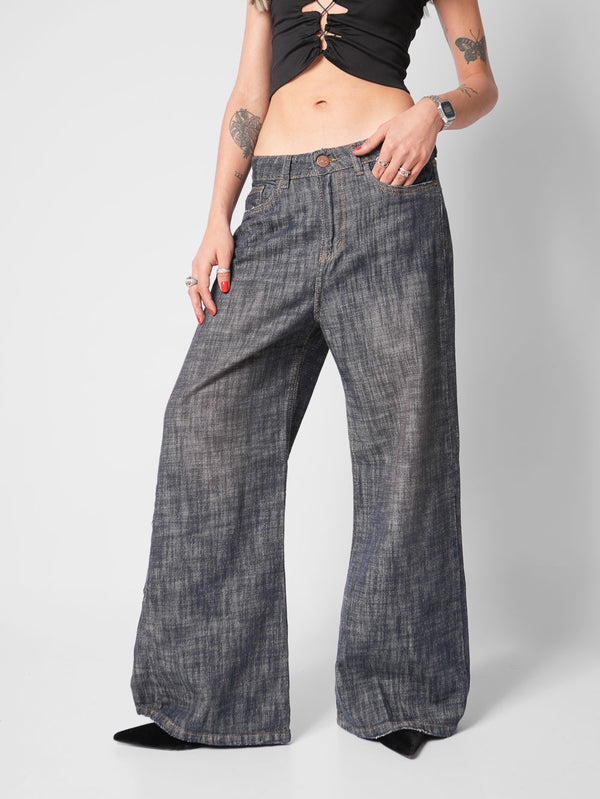 Jean Wide Leg Velvet  Cross
