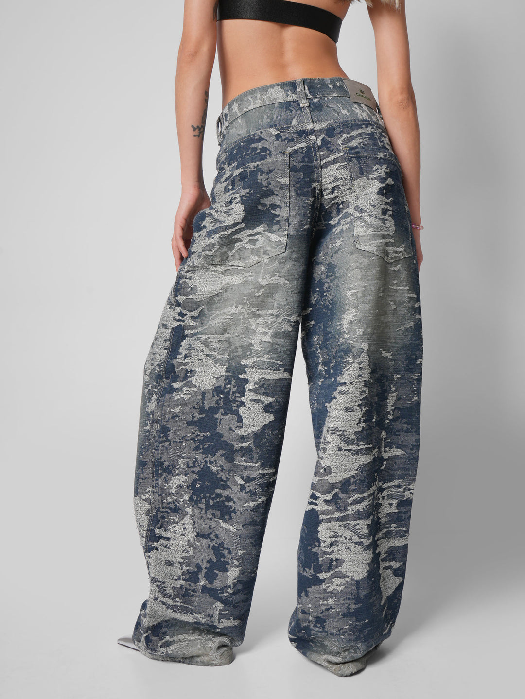Jean baggy texturizado Mirage blue