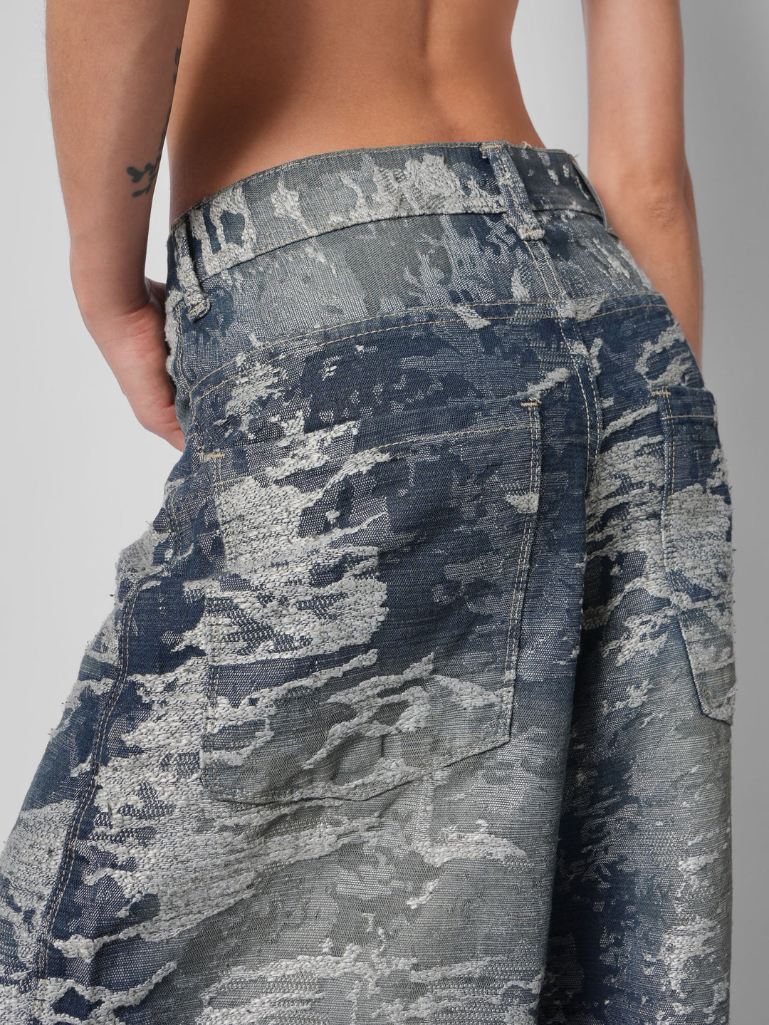 Jean baggy texturizado Mirage blue