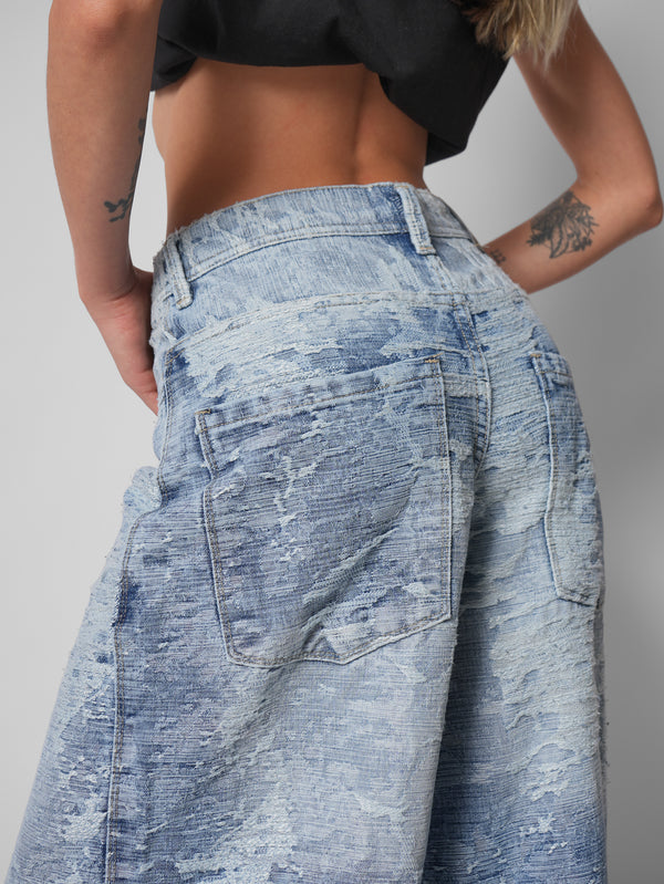 Jean baggy texturizado mirage light