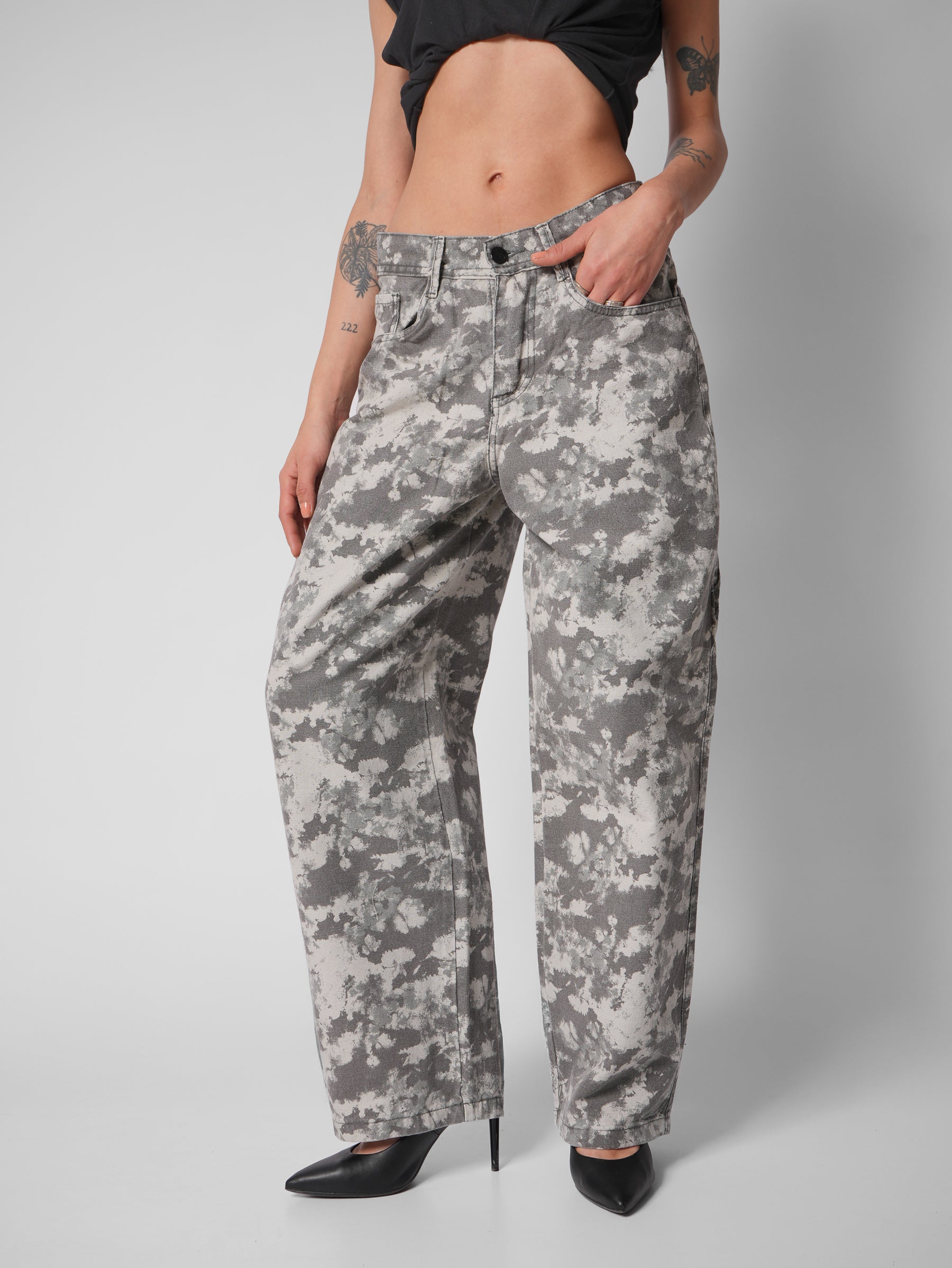 Jean baggy carpintero wild bloom