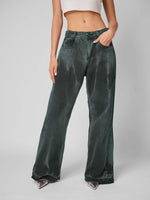 Load image into Gallery viewer, Jean baggy flare emerald rush

