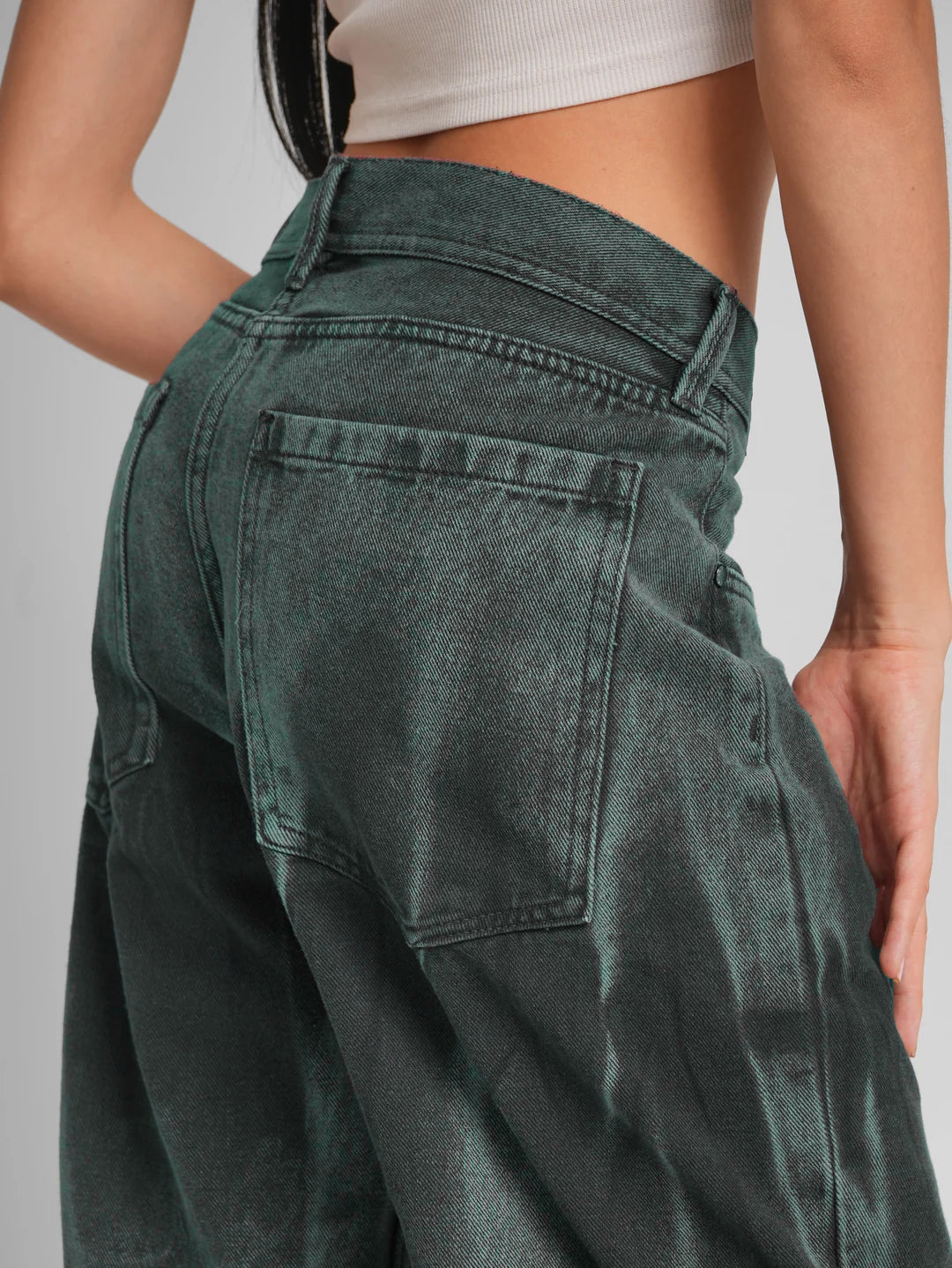 Jean baggy flare emerald rush