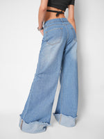 Load image into Gallery viewer, Jean wide leg No cover
