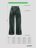 Load image into Gallery viewer, Jean baggy flare emerald rush
