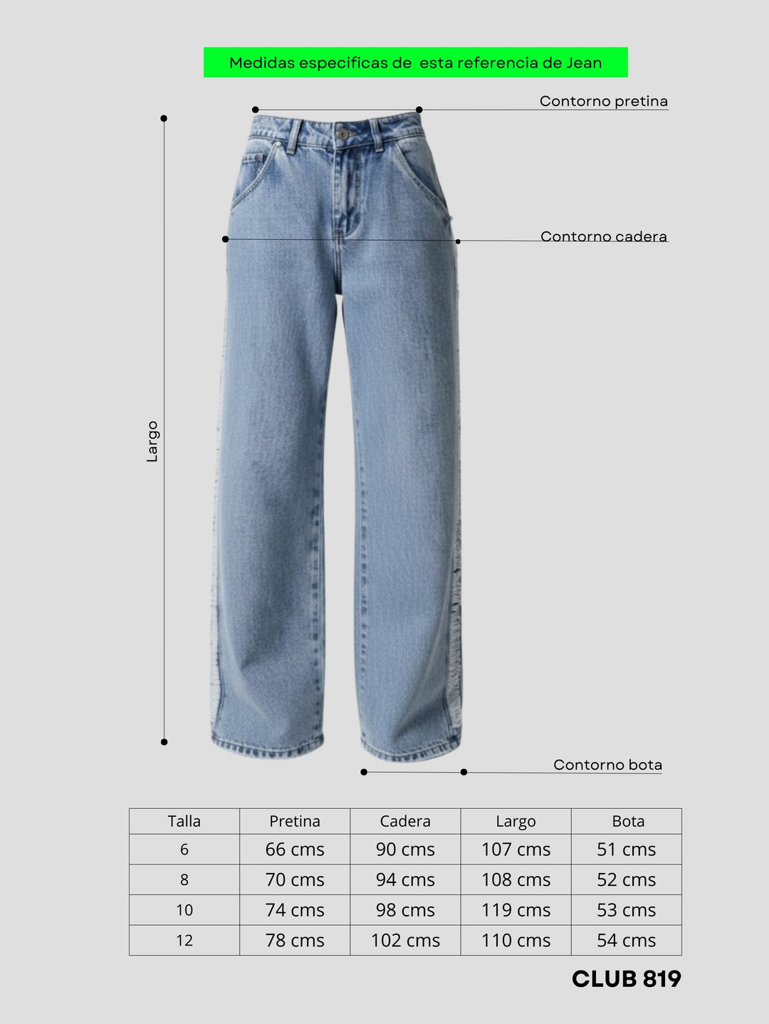 Jean Wide Leg Stereo Vision