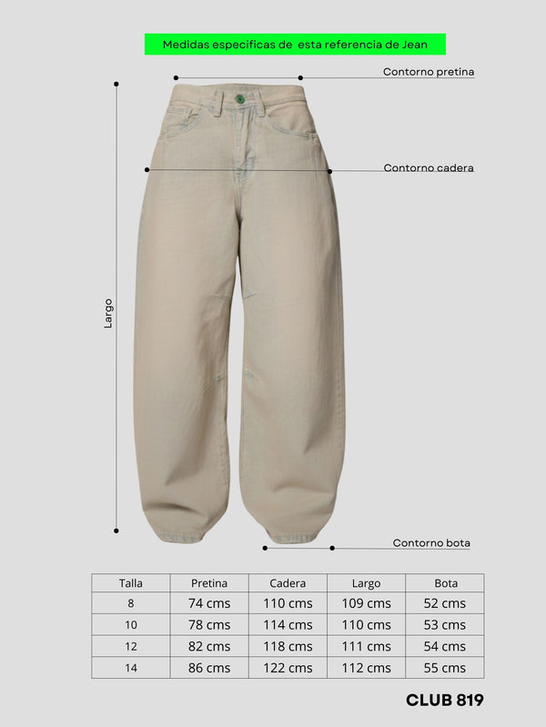 Jean Baggy Slow Burn Beige