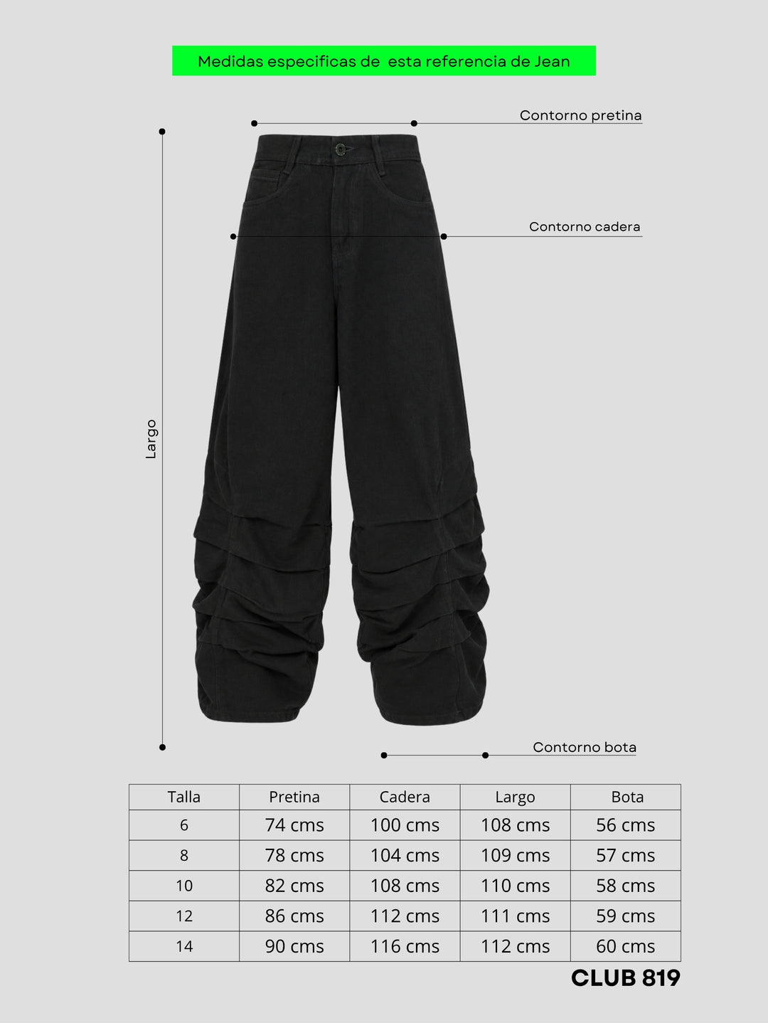 Jean baggy Carbon black