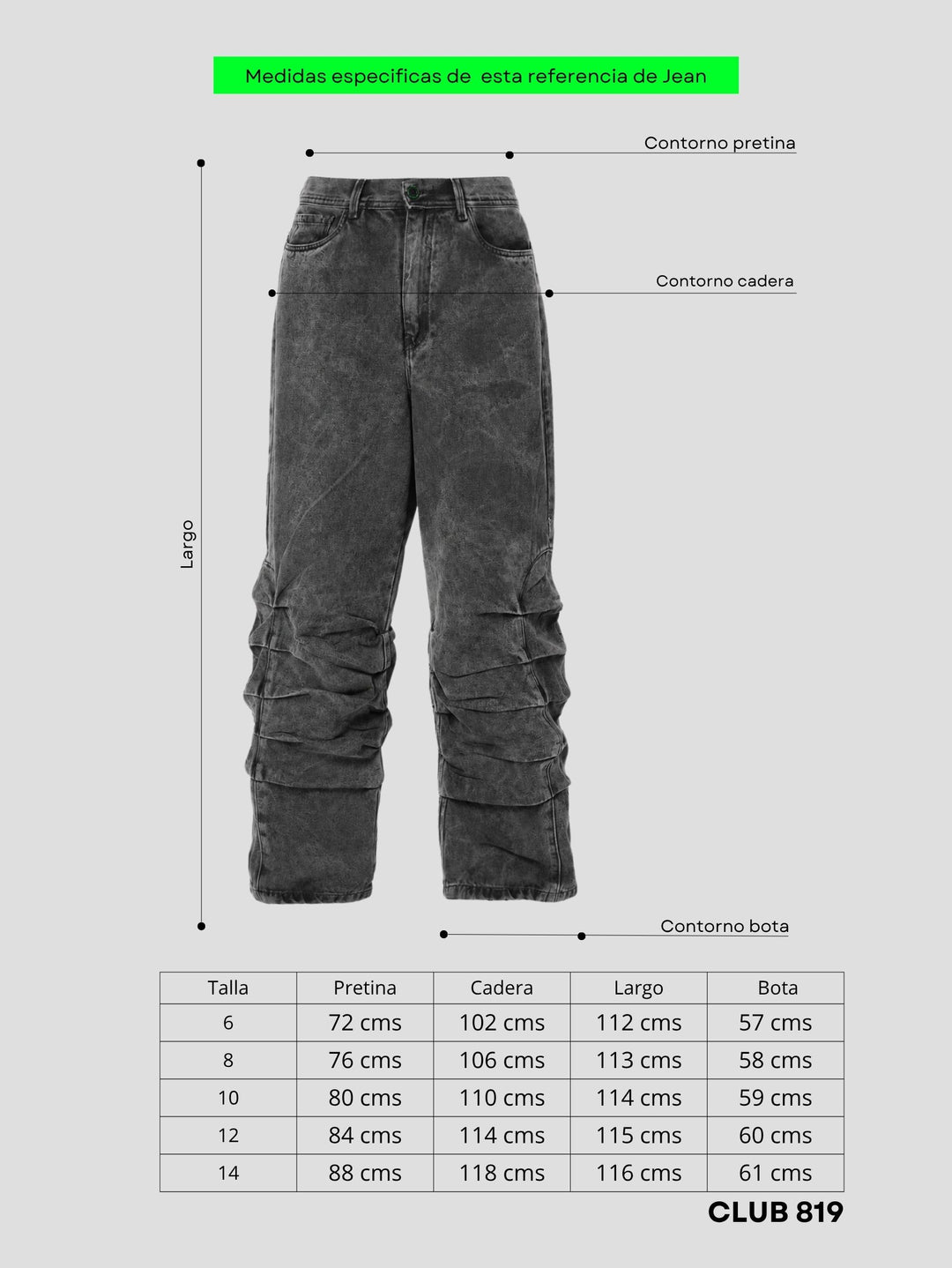 Jean Baggy Carbon wave