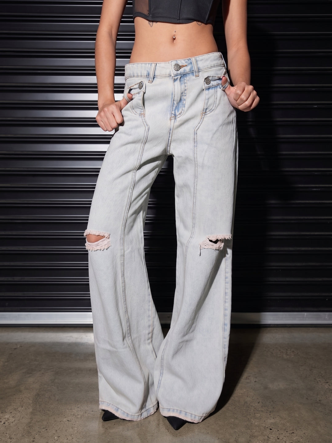 Jean wide leg after party