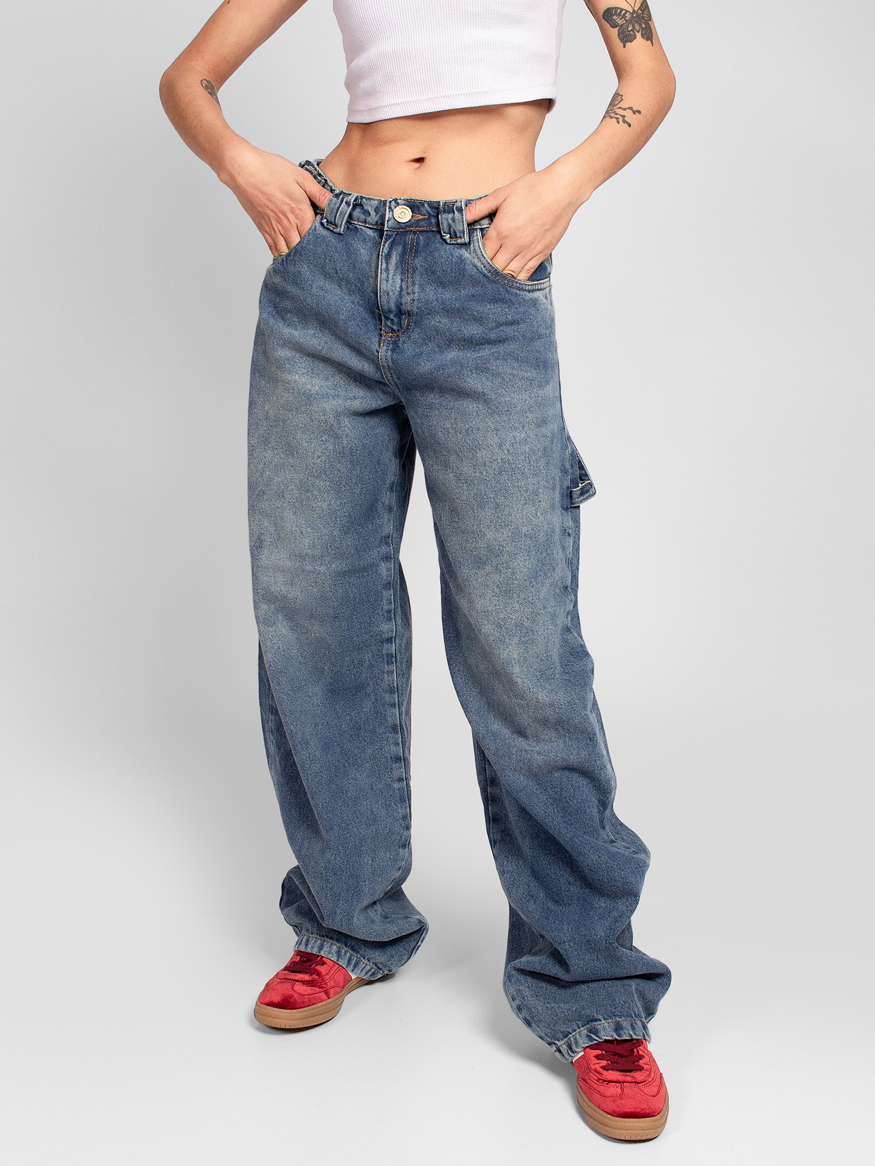 Jean baggy dirty wood
