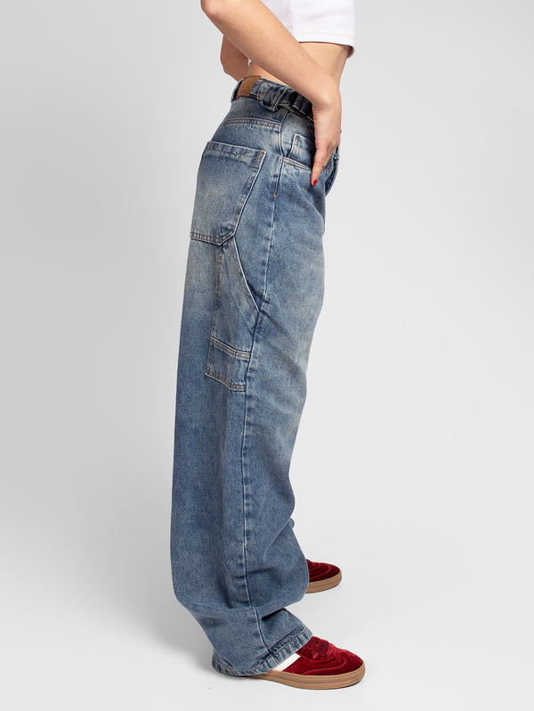 Jean baggy dirty wood