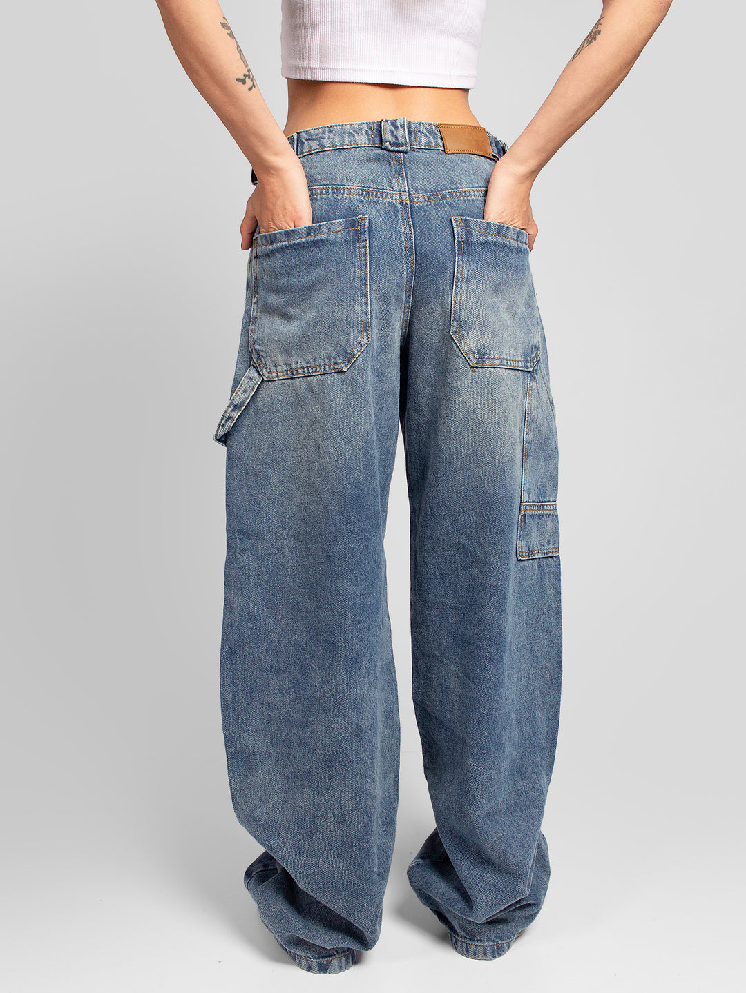 Jean baggy dirty wood