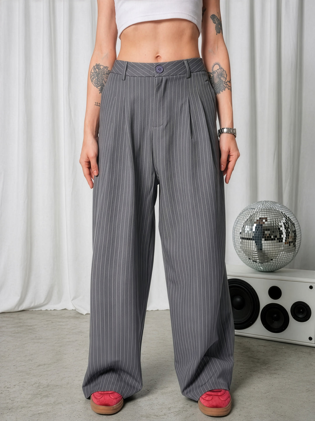 Pantalón Night Pinstripes gris