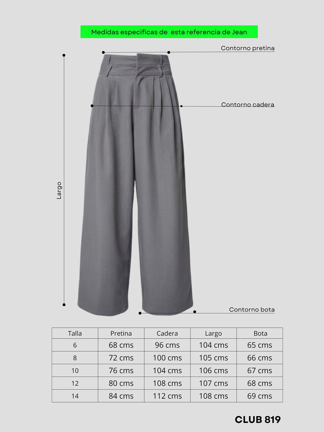 Pantalón wide leg reaktor gris