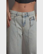 Load and play video in Gallery viewer, Jean wide leg after party
