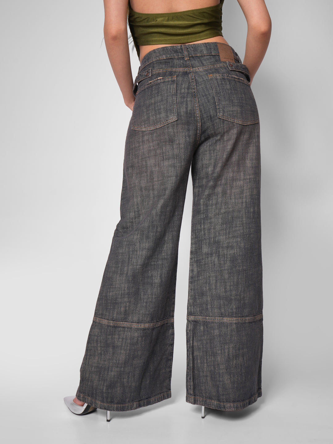 Jean palazzo velvet cross