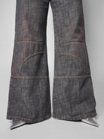 Load image into Gallery viewer, Jean palazzo velvet cross
